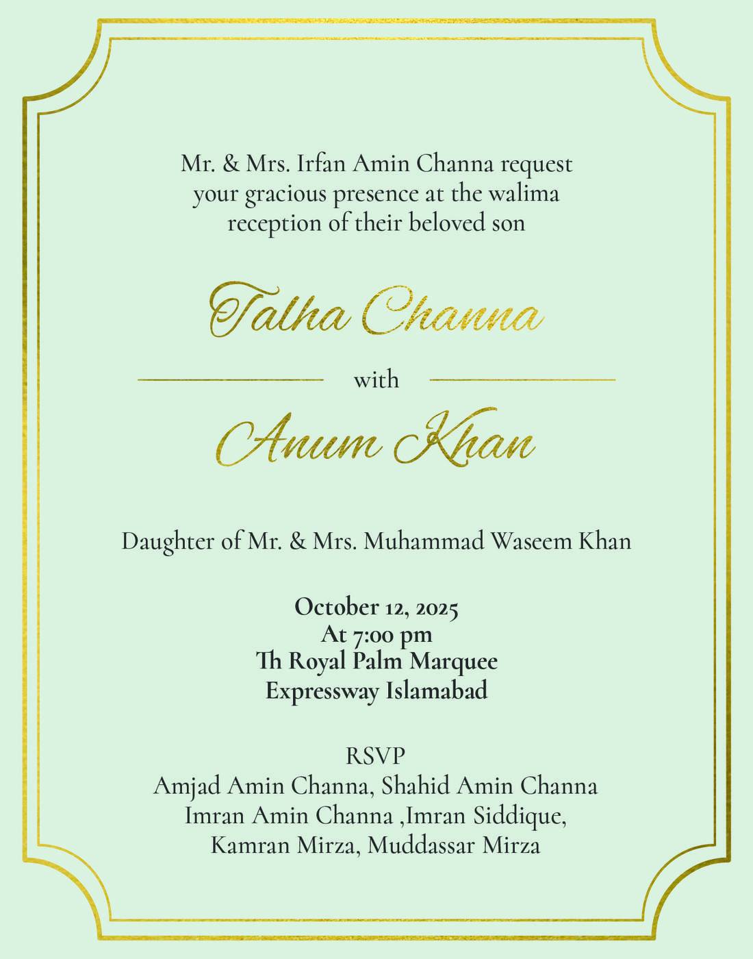 Wedding Invitation Card